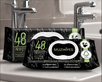 48 Lingettes Humides Antibactériennes Jetables pour l'Hygiène Personnelle Domestique, les Règles et l'Utilisation en Toilette