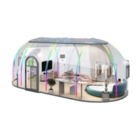 Dôme géodésique transparent en polycarbonate pour maison, chambre ou tente bulle