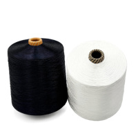 Fil doux en viscose 100% rayonne 300D/1 noir et blanc pour la couture de robes de mariée en dentelle