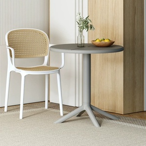 Mesa de Comedor Redonda Plegable de Plástico, Mesa de Centro Redonda para Jardín, Patio Trasero, Cafetería, Restaurante - Product Image 3