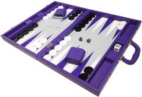 lila portable high-end-pu-leder-backgammon-brettspielbox für das brett