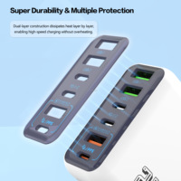 Chargeur mural USB-C 240W avec prise EU US UK, charge rapide QC3.0 PD, chargeur rapide pour téléphone portable, adaptateur secteur USB-C 240W