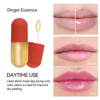 Huile à Lèvres Scintillante Personnalisable avec Logo, Végane, Bio, Hydratante, à la Niacinamide, Vitamine E, Parfum Fraise, Transparente, Rose, Violette, Brillante