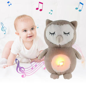Muñeca de búho de peluche <span class=keywords><strong>para</strong></span> niños, simulación de música luminosa, juguete de respiración, juguete relajante <span class=keywords><strong>para</strong></span> bebé - Product Image 2