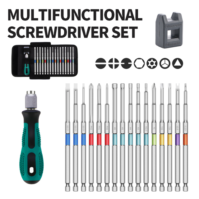 Hot-selling Industrial DIY DJ1 Repair Tool Kit for Agricultural Drones Mobile Phones-18-in-1 Precision Screwdrivers