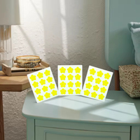 Patchs Hydrocolloïdes Étoilés Premium Anti-Boutons Jaune Vif 12 Points Imperméables Couvre-Points d'Acné pour Visage et Nez Tous Types de Peau
