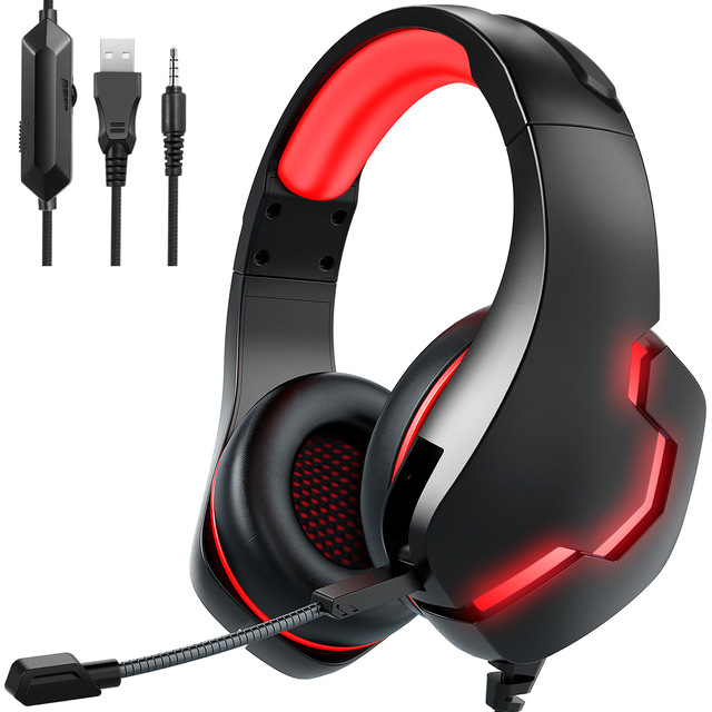 Wholesale Gaming Headset Wired Ear 3.5mm Jack 40mm Driver 2m Cable PC Esports Noise Cancelling Mic Studio Monitor Online Class
