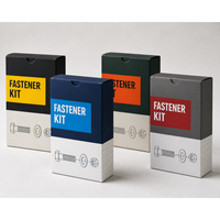 Boîtes auto-érectrices personnalisées à fond auto-verrouillant avec revêtement UV et impression offset pour l'emballage de kits de quincaillerie (recyclables et écologiques)