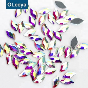 Piedras de Cristal AB de Alta Calidad al por Mayor, Forma Navette, Adornos Termoadhesivos para Prendas y Accesorios - Product Image 4