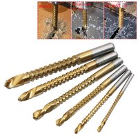 Lot de 6 forets HSS pour bois, plastique et métal, pour découpe et rainurage, 3/4/5/6/6,5/8 mm, outil de menuiserie