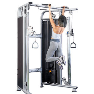 Dual 200 lb Weight Stacks Máquina de cable de entrenamiento funcional Equipo unisex Squat Smith con logotipo personalizado Material de metal - Product Image 3