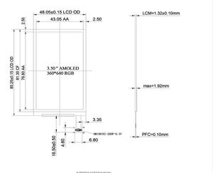 Módulo de Pantalla AMOLED de 3.5 Pulgadas, Resolución 360X460, Interfaz Mipi 300 CdM2 - Product Image 4