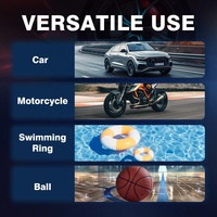 150PSI High Power Copper Nozzle Multifunction Portable Lighting Tire Pressure Pointer Hand Vehicle Wired Tyre Inflator