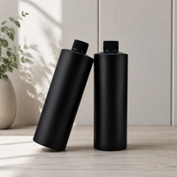 Bouteille en plastique PE noire de 1000 ml, grande capacité, avec bouchon à vis, pour liquides de nettoyage ménager, cosmétiques, récipient de recharge, logo personnalisé