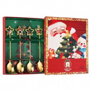 Stainless Steel Christmas Set 430 Pendant Coffee Stirring Spoon Holiday Decoration <b>Box</b> Creative Gift China Zhejiang - Product Image 5