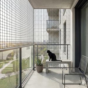 बालकनी के लिए बिल्ली नेट तार 3x4 मीटर बिल्ली नेट वायर के लिए प्रबलित काले बालकनी जाल - Product Image 1