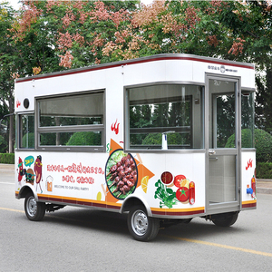 Trắng Thực Phẩm Trailer Di Động Gà Rotisserie Trailer Thực Phẩm Xe Tải Container Nhà Hàng - Product Image 4