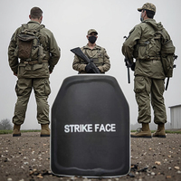 Plaque d'armure tactique en céramique hexagonale dure personnalisable de 10 "x 12" Protection supérieure à grande vitesse PE Silicone Strike