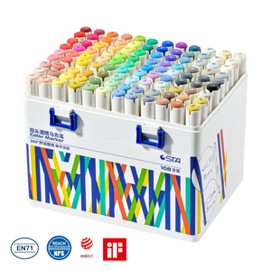 Neuankömmling Art Alcohol Marker Pen Set Dual Tip Alkohol basierte Farb-Graffiti-Marker für Schul bedarf Zeichnen, Färben - Product Image 1