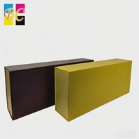 Boîte d'emballage de parfum personnalisée avec plateau moulé, emballage de boîte d'huile essentielle, luxe, brun mat, couvercle rabattable pour ensembles de flacons