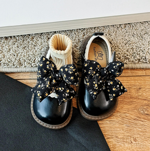 Chaussures en cuir pour bébé, style mocassins, avec nœud et fleurs de printemps, pour la maternelle - Product Image 3