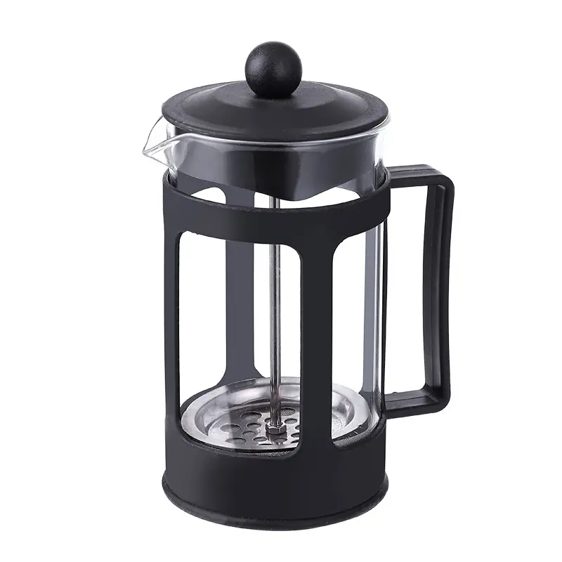 French Press Kaffee-und Tee maschine 12 Unzen, verdickte französische Borosilikatglas-Kunststoff presse