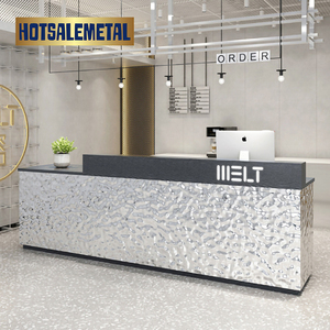 Comptoir de bar en acier inoxydable 304, design métallique élégant, service de soudure, norme ASTM, vente chaude à Foshan - Product Image 1