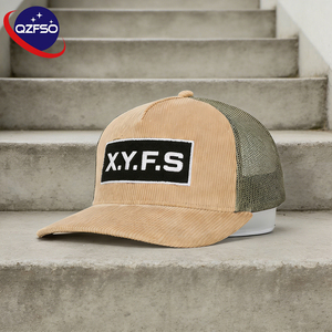 Gorra Trucker QZFSO de Alta Calidad con Logotipo Personalizado Bordado, Gorra de Béisbol de Pana y Malla, Moderna para Deportes de Alto Rendimiento, Venta al Por Mayor - Product Image 1