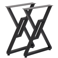 Pieds de banc triangulaires en fonte de 18 pouces, base de chaise, support de dossier, lot de 2, pour projet DIY, mobilier moderne de salon, noir
