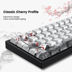 XVX Keycaps <span class=keywords><strong>japonais</strong></span> motif fleur de prunier profil Cherry Double Shot Dye-Sub PBT Set de 127 touches pour clavier mécanique PC - Product Image 4