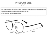 Monturas de Gafas Metálicas Pentagonales Personalizadas, Modernas, Elegantes, de Alta Calidad, Duraderas y Ligeras para Unisex, para Todas las Formas de Rostro
