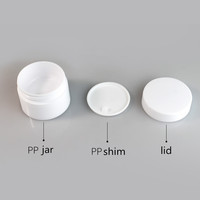 Emballage cosmétique vide de 1oz 10ml 20ml 30ml 50ml Contenants cosmétiques bicouches en plastique PP blanc mat pour crème pots avec couvercle à vis