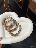 Bracelet en cristal naturel rouge bois fumé Sinyore