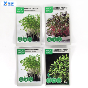 Tùy chỉnh nhôm lá dây kéo túi ba mặt niêm phong túi nhựa PE Mylar túi cho hạt giống Rau hạt hạnh nhân thực phẩm khô - Product Image 5