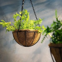 Offre Spéciale jardin Produits Suspendus Panier Avec Doublure pot De Noix De Coco Forme ronde Coco Paniers Suspendus