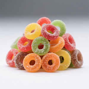 Caramelo de goma de donut multicolor de sabor afrutado dulce al por mayor 1kg personalizado diferentes formas empaquetado surtido de dulces de Navidad - Product Image 3