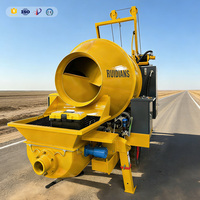Minibomba Mezcladora de Concreto Portátil, Bomba de Remolque Eléctrica o Diésel, Diseño Compacto en Venta