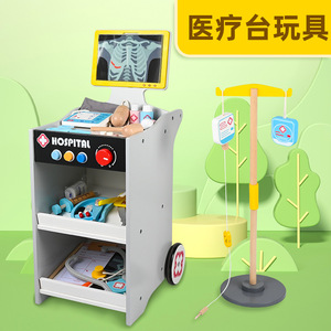 Ensemble de jeu de simulation de <span class=keywords><strong>docteur</strong></span> <span class=keywords><strong>en</strong></span> <span class=keywords><strong>bois</strong></span>, trousse médicale pour enfants avec seringue, étui médical, <span class=keywords><strong>jouet</strong></span> de jeu de rôle, cadeau éducatif pour garçons et filles de 3 à 6 ans - Product Image 2