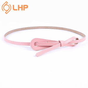 <span class=keywords><strong>Ceinture</strong></span> mince en cuir véritable pour femmes de couleur personnalisée Bande de taille à la mode pour manteau de robe - Product Image 5