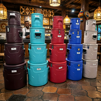 Baril de transport alimentaire de qualité industrielle 10L 30L 50L 70L, seau isotherme avec pince en acier inoxydable pour cantine