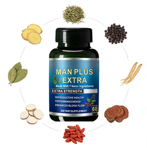 Suplemento Dietético Masculino Man Plus Extra, Ingredientes Naturales de Máxima Potencia para la <span class=keywords><strong>Salud</strong></span> Reproductiva y Mejora del Flujo Sanguíneo - Product Image 5