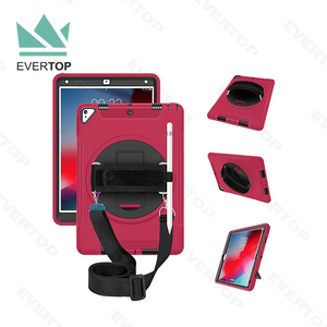 TS-TC01 pour <span class=keywords><strong>iPad</strong></span> 2020 Trois Couches Goutte Étui de Protection avec 360 Support rotatif Dragonne Protecteur D'écran pour Samsung Galaxy - Product Image 5