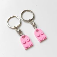 Porte-clés Cœur en Blocs de Construction Acryliques pour Couples – Briques DIY Puzzle Créatif Breloques Amour Mariage