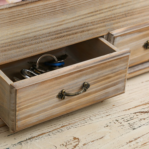 Solid Wood Desktop Organizer With <b>Drawers</b> And Compartments For Stationery Storage Home Office Use - Product Image 3