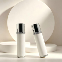 En stock, Ensemble cosmétique électroplaqué pour soins de la peau, 50-100-120ml, Émulsion aqueuse, Matériau d'emballage élégant, Crème visage double couche Haohong