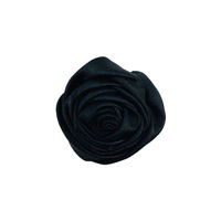 Bunga Mawar Satin 3.5CM, Kuncup Mawar Buatan Tangan untuk Karangan Bunga DIY, Aksesoris Rambut Anak, Aksesoris Tas dan Pakaian, Patch