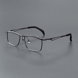 11488 Marco de titanio puro cara grande gafas de lectura de negocios para hombres patrón sólido Flip Cover Anti-Blue marcos de anteojos - Product Image 3