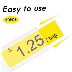 Bande de prix de porte-étiquette en plastique PVC adhésif pour supermarché - Product Image 4