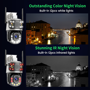 HIKWIFI Icsee 6K, Wifi para exteriores, tres lentes, <span class=keywords><strong>100x</strong></span>, <span class=keywords><strong>Zoom</strong></span> óptico, cámara Ip, detección humana, Color, cámaras de visión nocturna, Wifi - Product Image 4