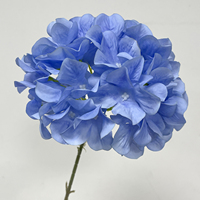 Bunga Hydrangea Sutra Real Touch dari HGA Supplier, Tangkai Tunggal, Bunga Palsu untuk Dekorasi Latar Belakang Resepsi Pernikahan, Makan Malam, dan Pesta